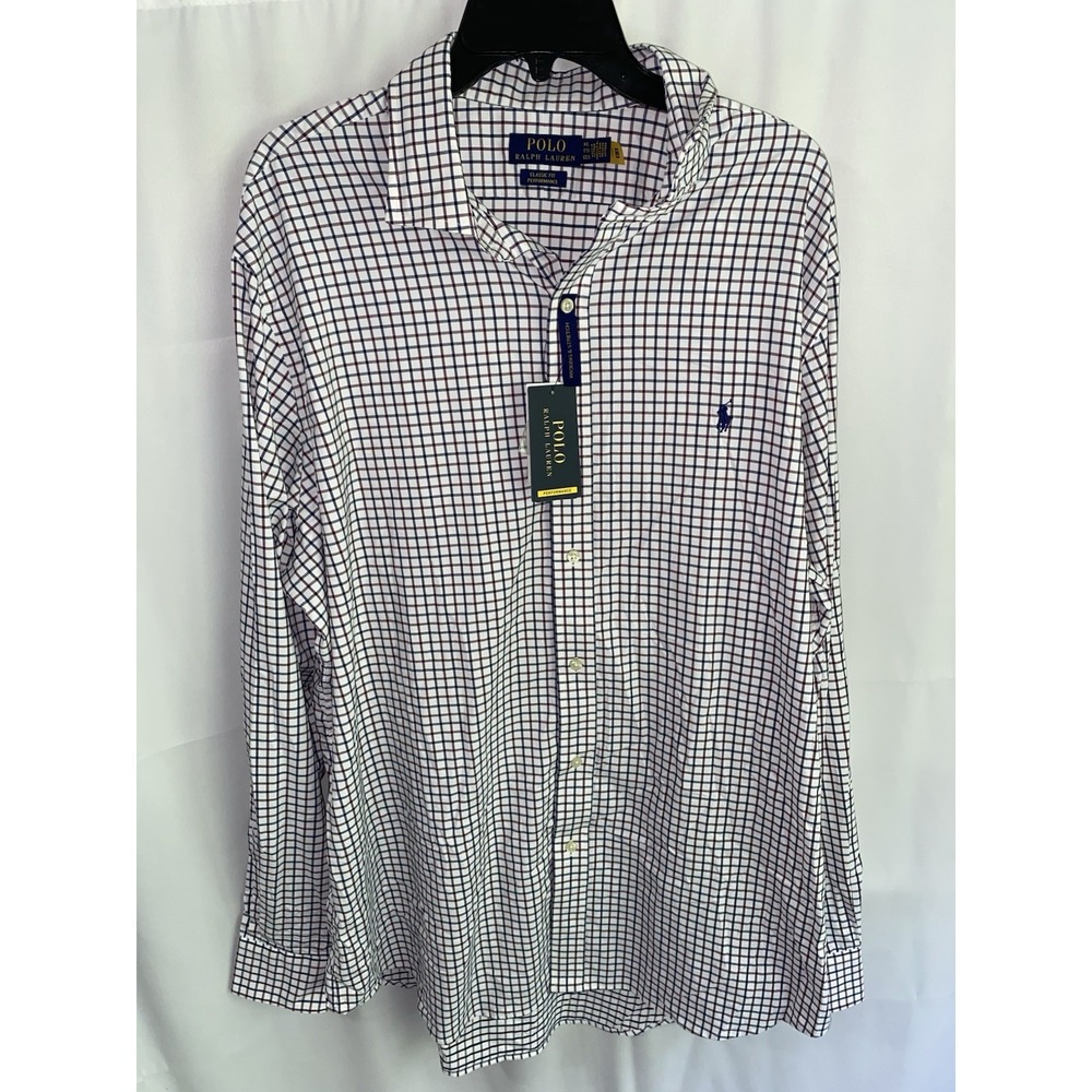 NWT Polo Ralph Lauren Classic Fit Performance Shirt Mens XXL Long Sleeve